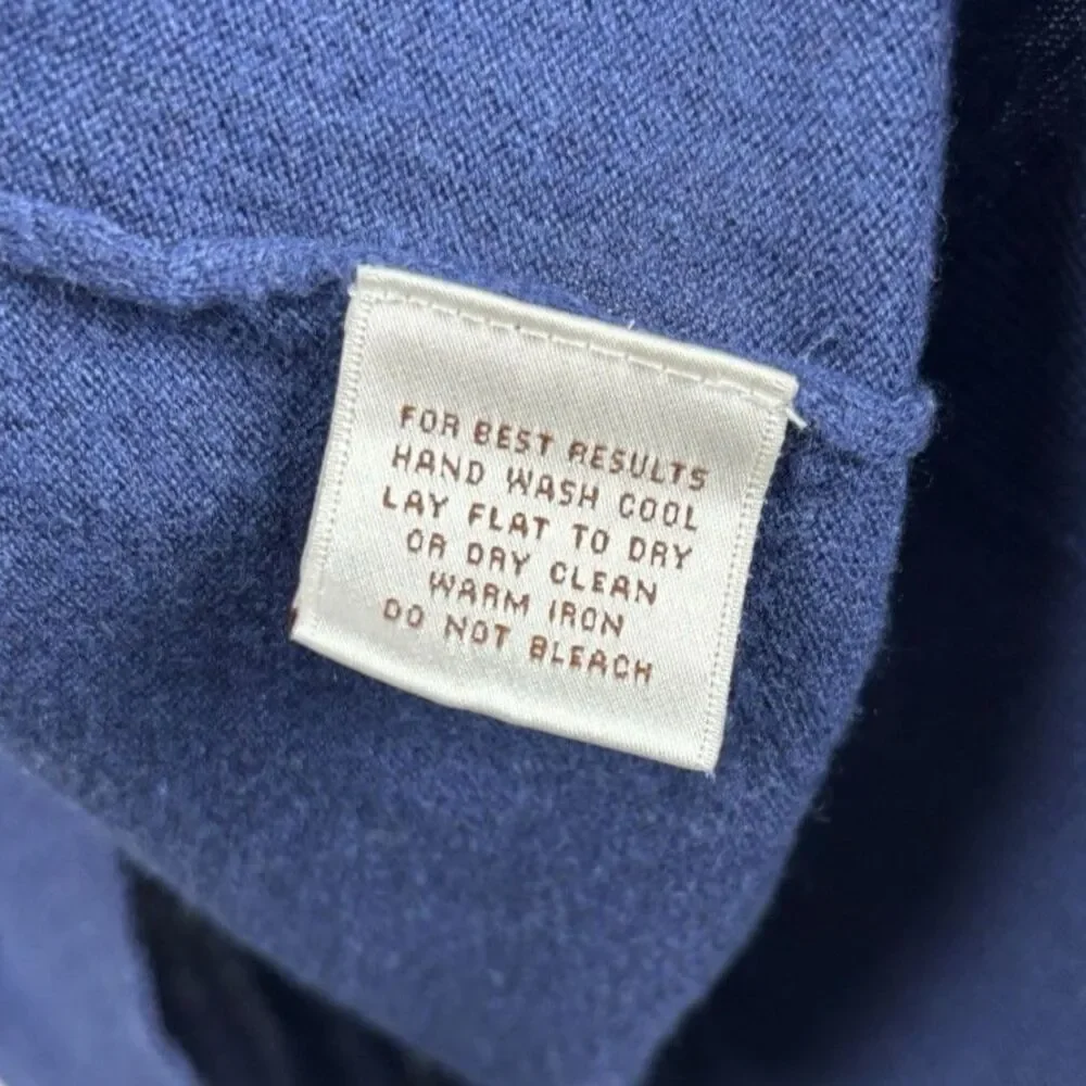Peter Millar Crown Soft Cotton Silk Blue Quarter 1/4 Zip Sweater Mens XL Golf